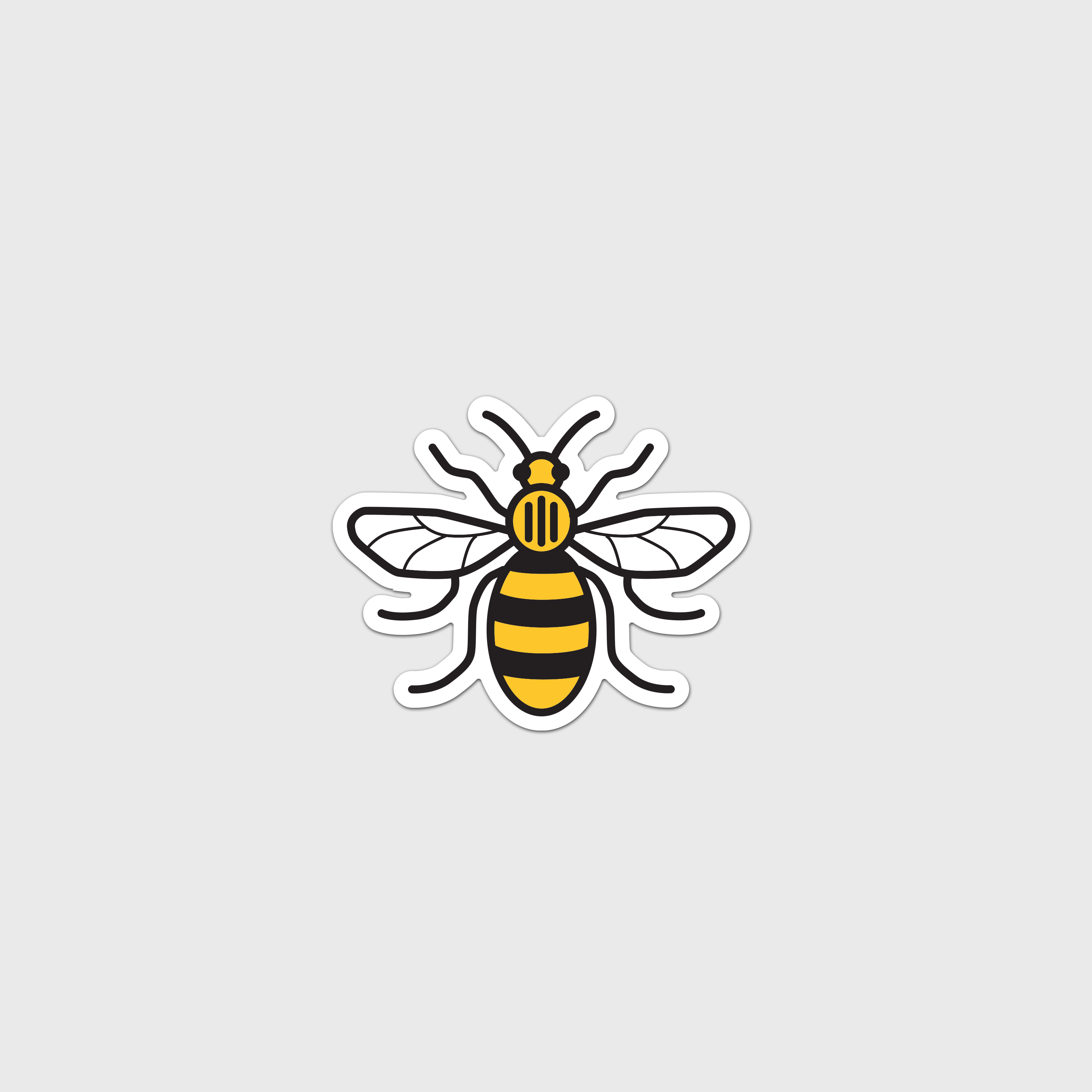 Manchester Bee Laptop Sticker