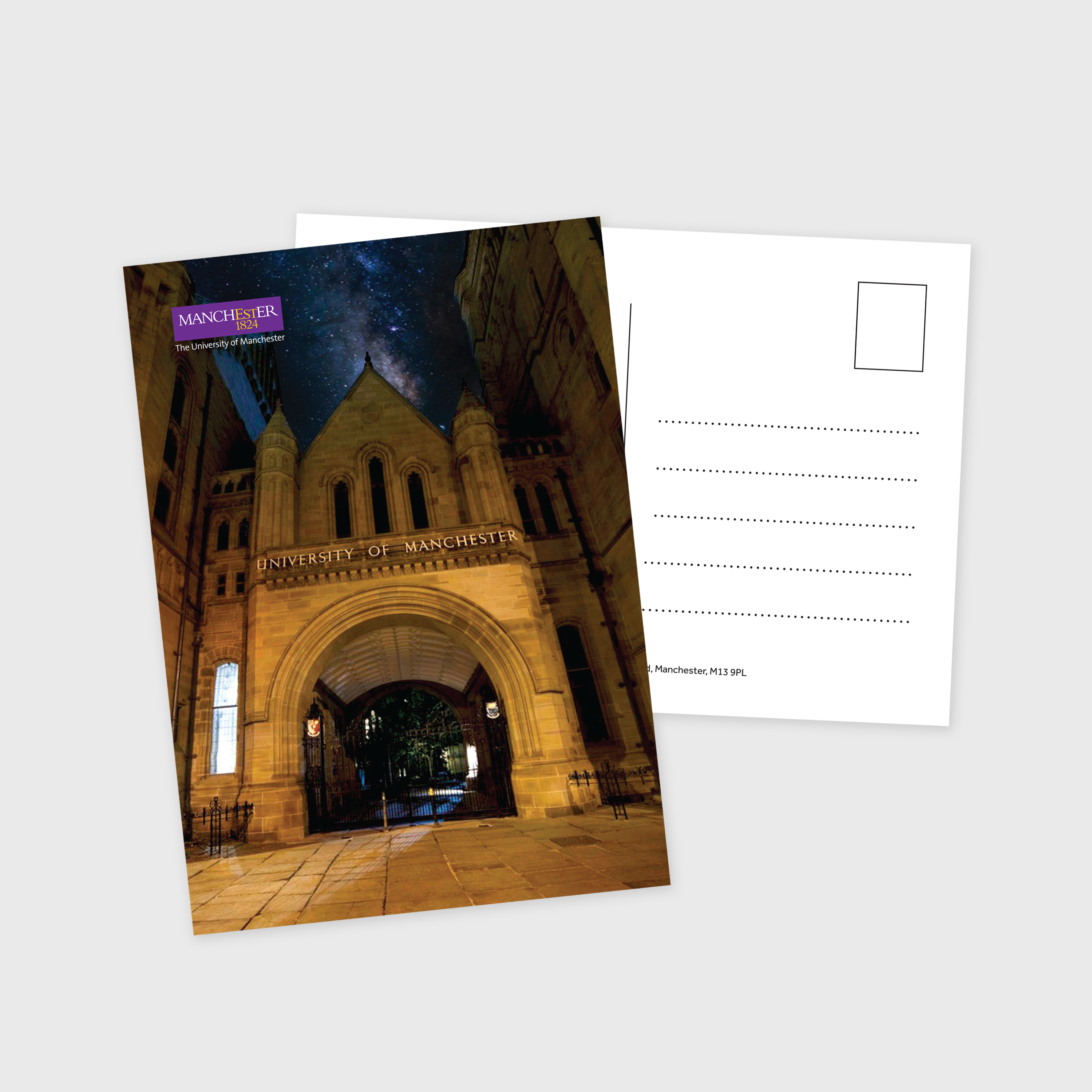 Post Card - Whitworth Hall by Night