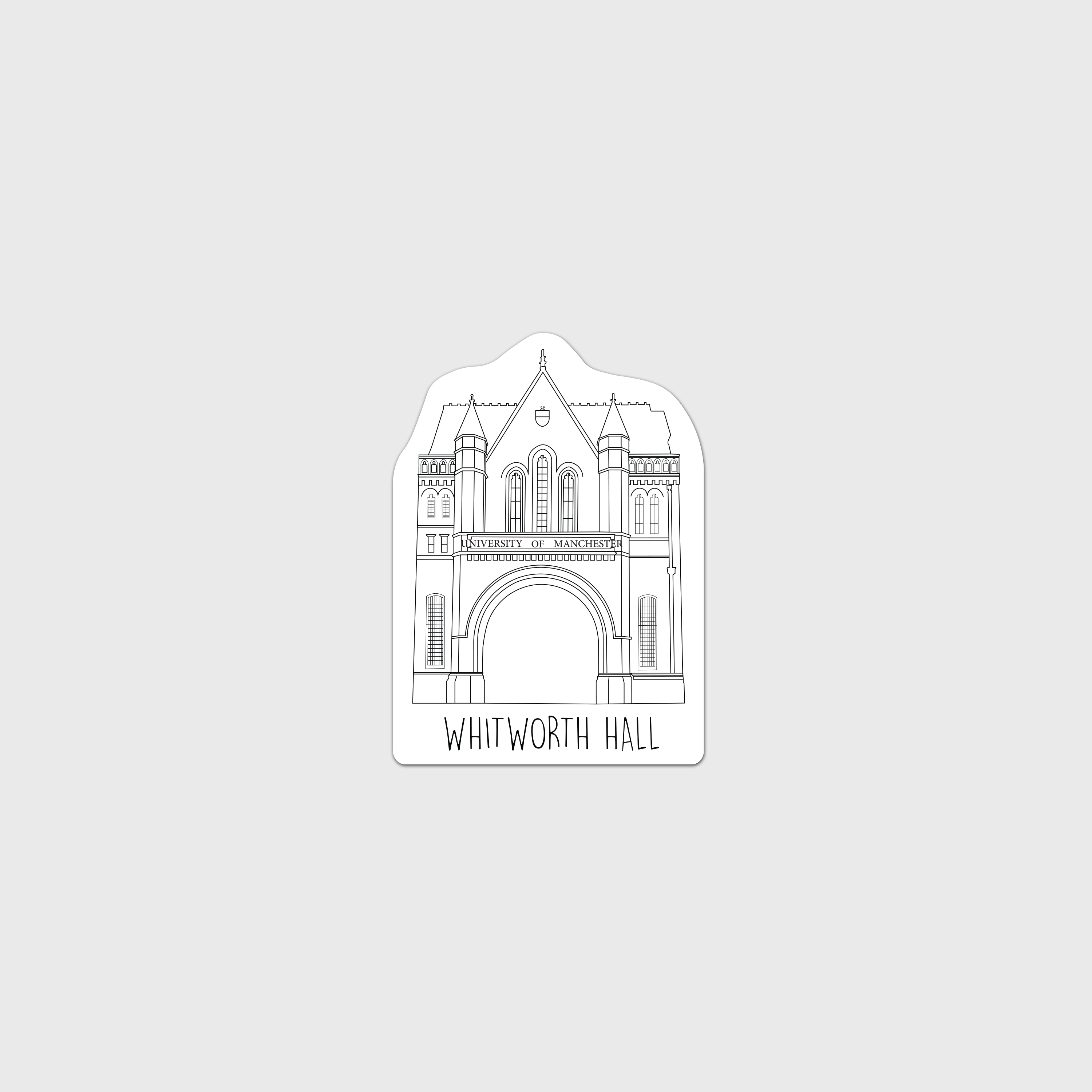 Whitworth Hall Laptop Sticker